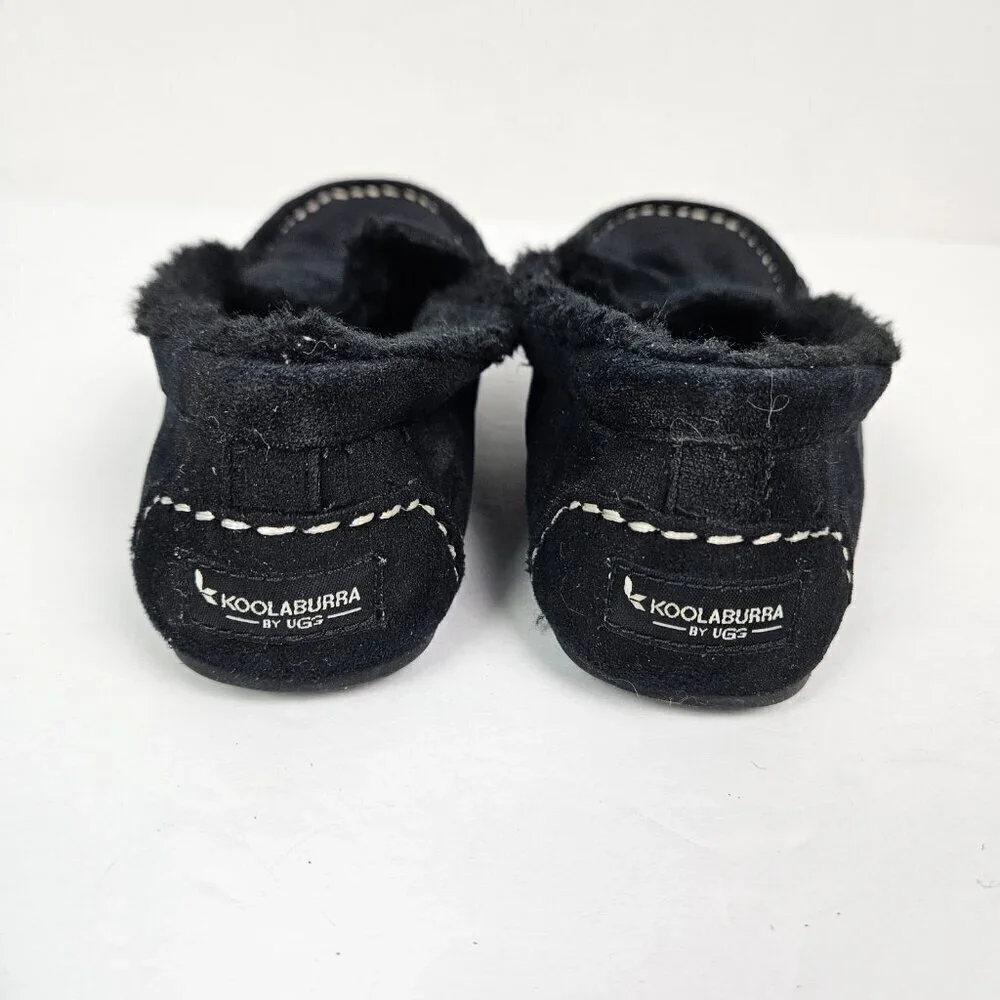 Koolaburra by UGG Youth Riley Shimmer Moccasin Slipper Black 1116742 2